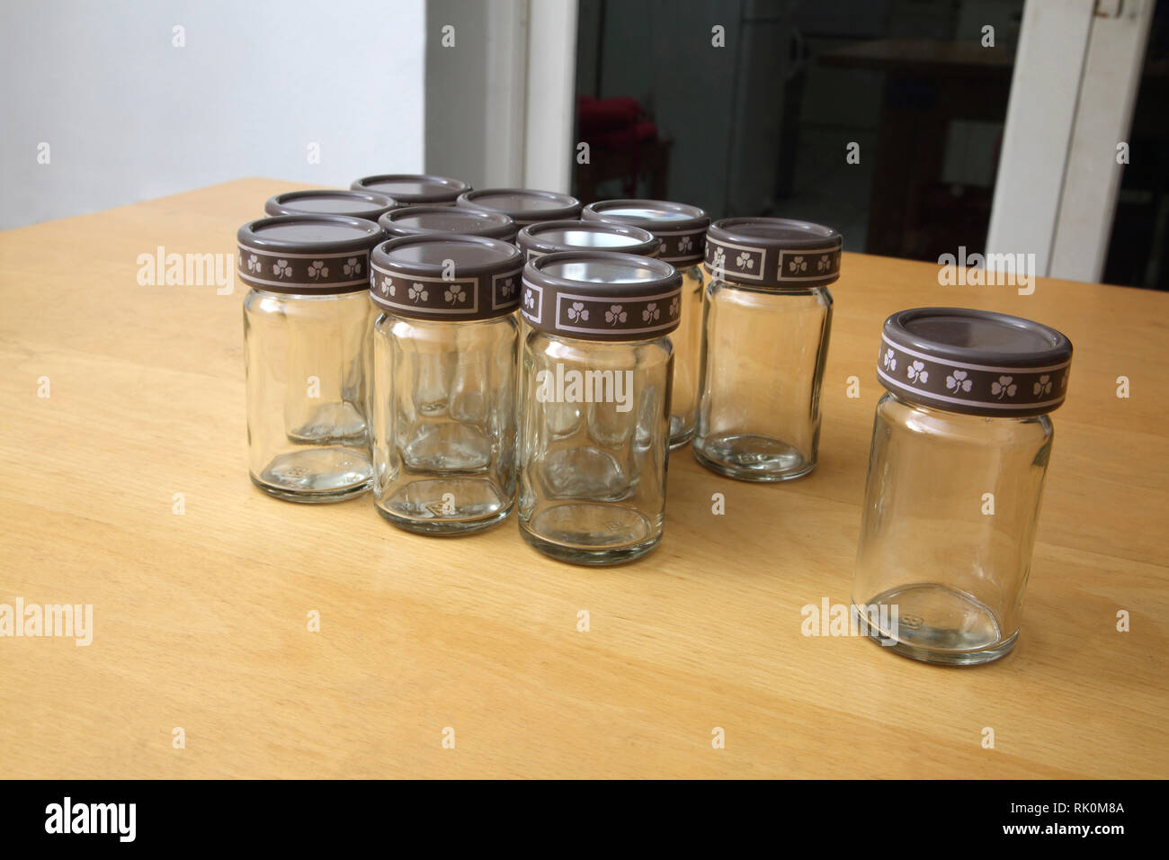 Small Glass Containers Spices Stock Photo 1864398361