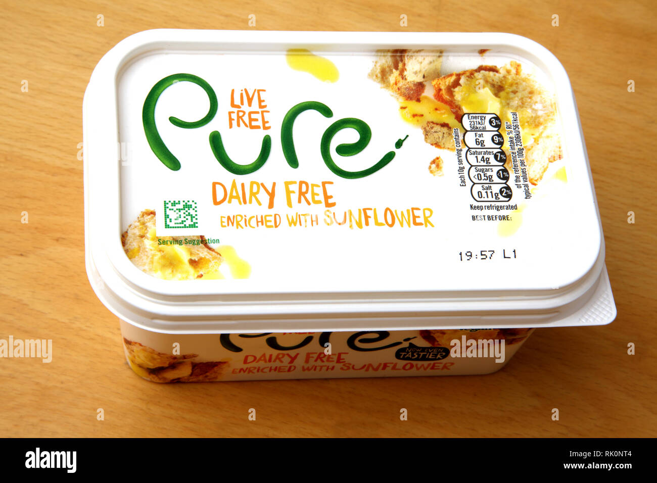 Vegan Pure Dairy Free Vegetable Spread with Sunflower Oil Butter