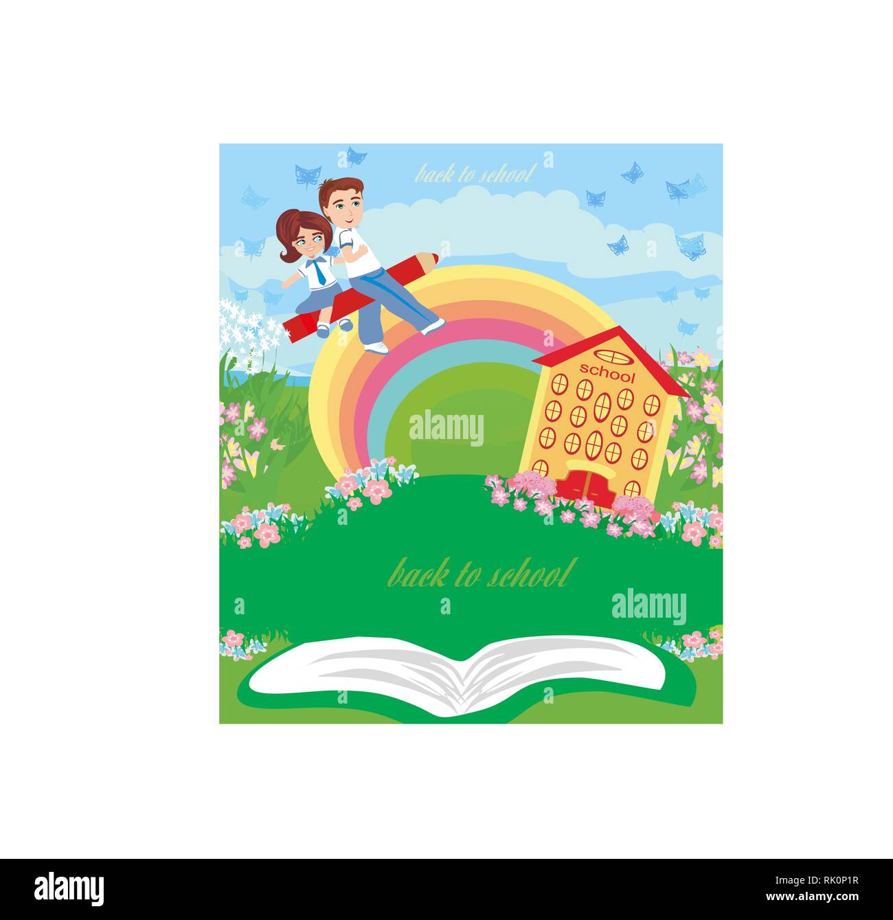 back to school illustration Stock Vector Image & Art - Alamy