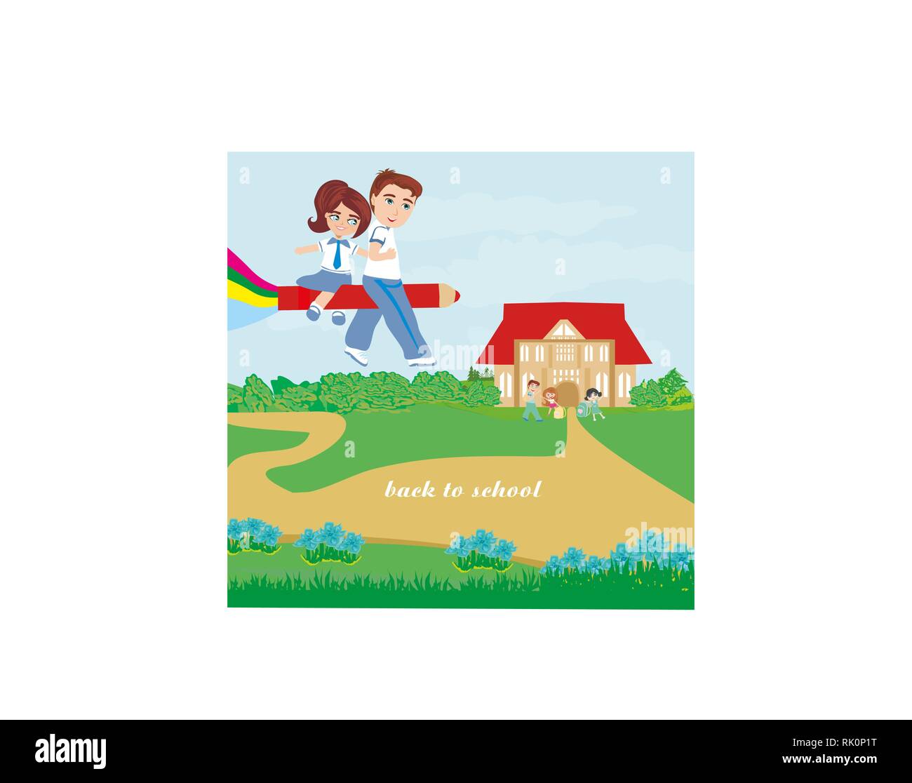 back to school illustration Stock Vector Image & Art - Alamy