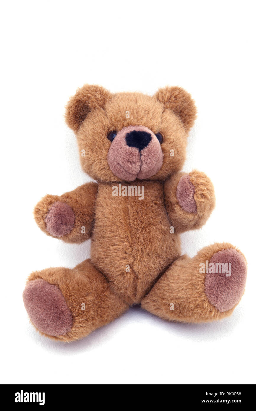 Brown Soft Plush Teddy Bear Stock Photo