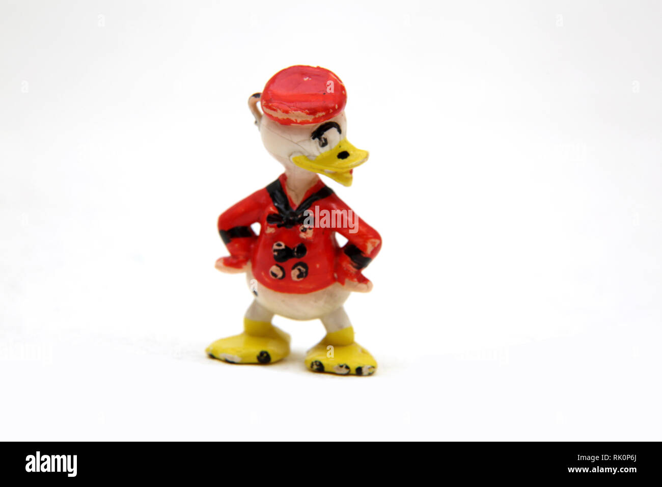 Vintage 1950's Marx Walt Disney Vinyl Donald Duck Figure Stock Photo