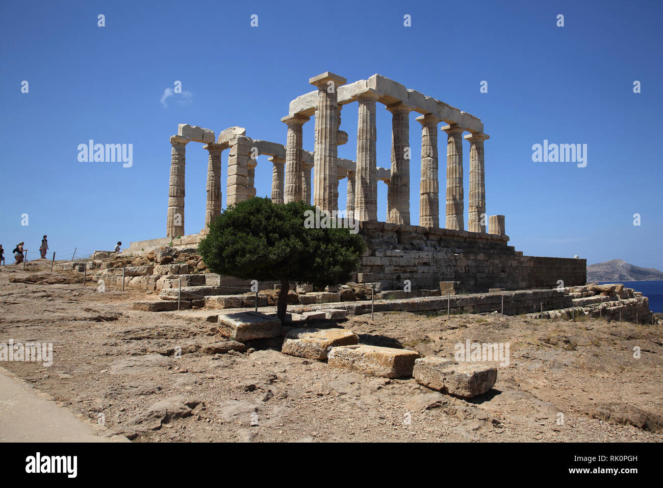 Attica Greece Cape Sounion Temple Of Poseidon Stock Photo - Alamy