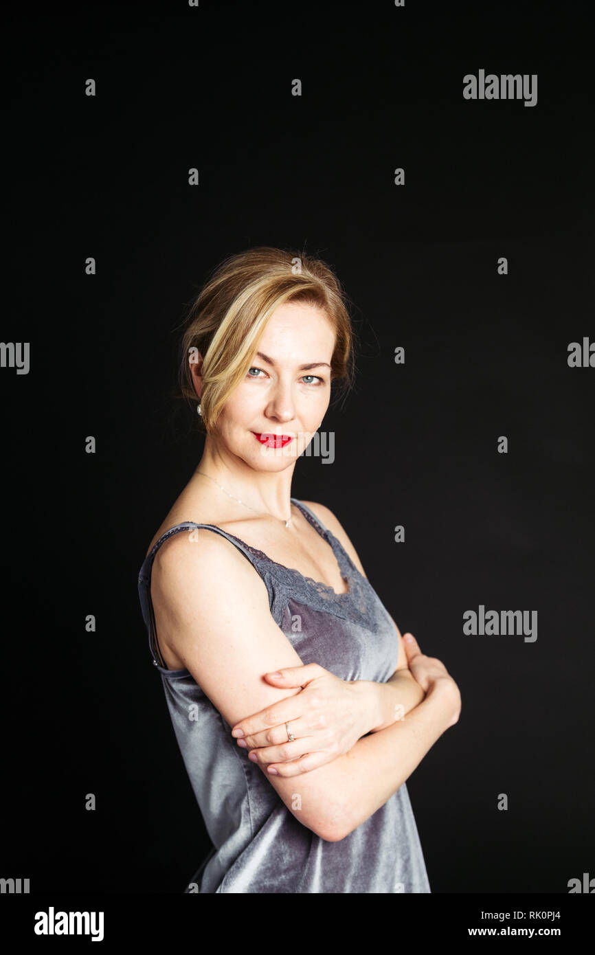 Girl wearing black tank top hi-res stock photography and images - Alamy
