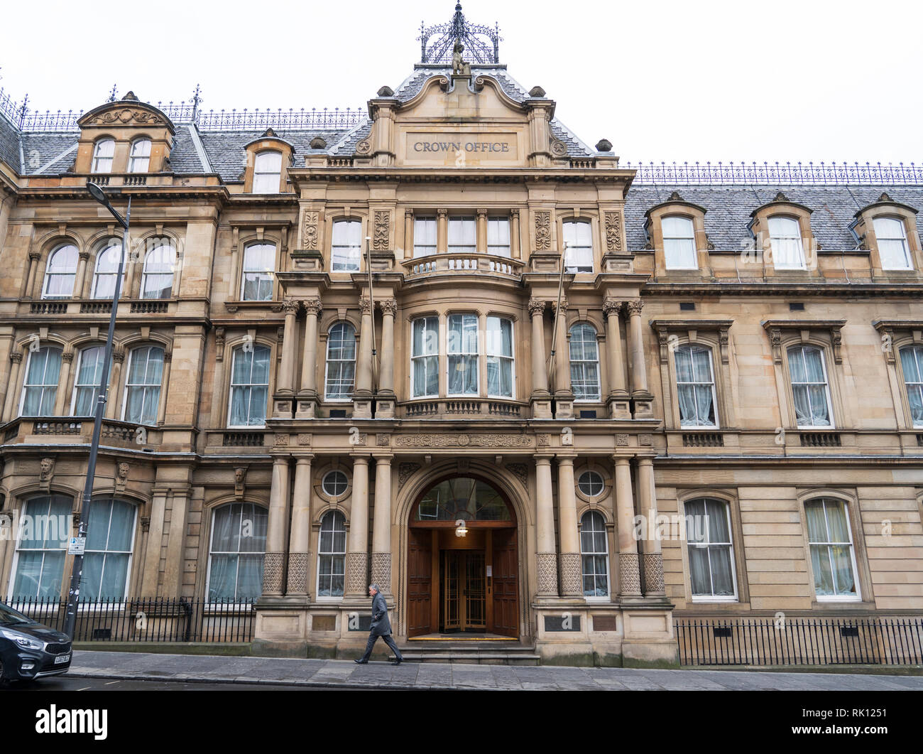 Exterior of the Crown Office building on Chambers Street in Edinburgh, Scotland, UK Stock Photo