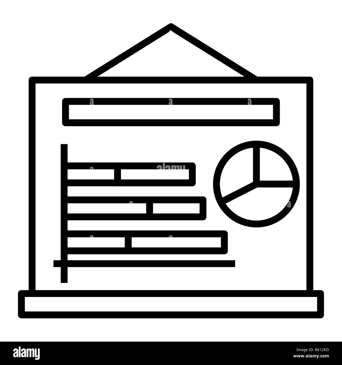 Chart Icon, Vector Illustration, Business Outline Stock Photo - Alamy