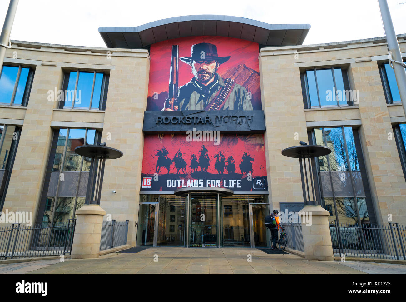 View of Rockstar North computer gaming company office building in Holyrood, Edinburgh, Scotland, UK Stock Photo