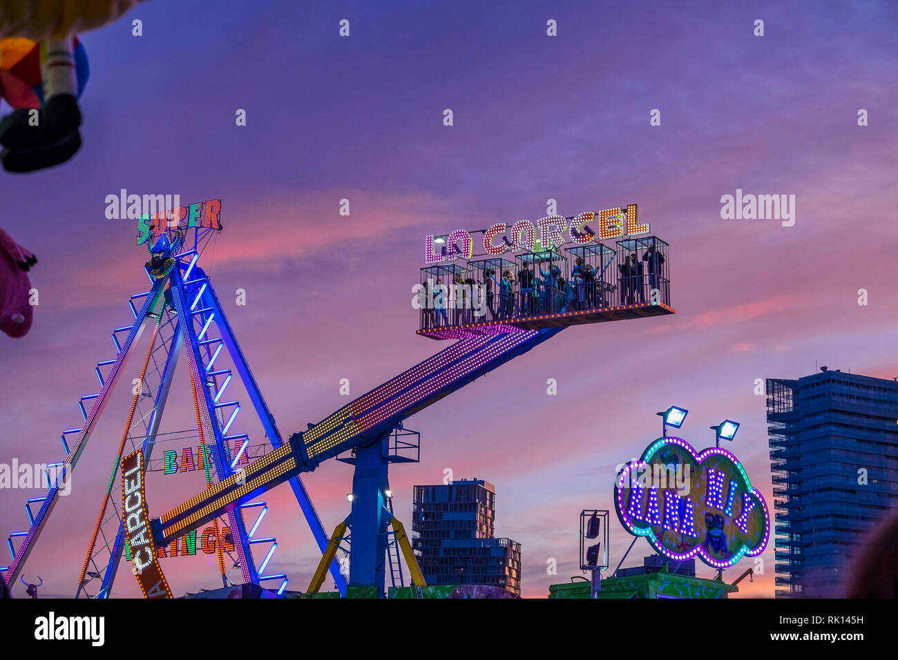 Feria De Abril De Barcelona 30 04 18 Catalonia Spain Atmosphere And Installations In The Barcelona Forum Stock Photo Alamy