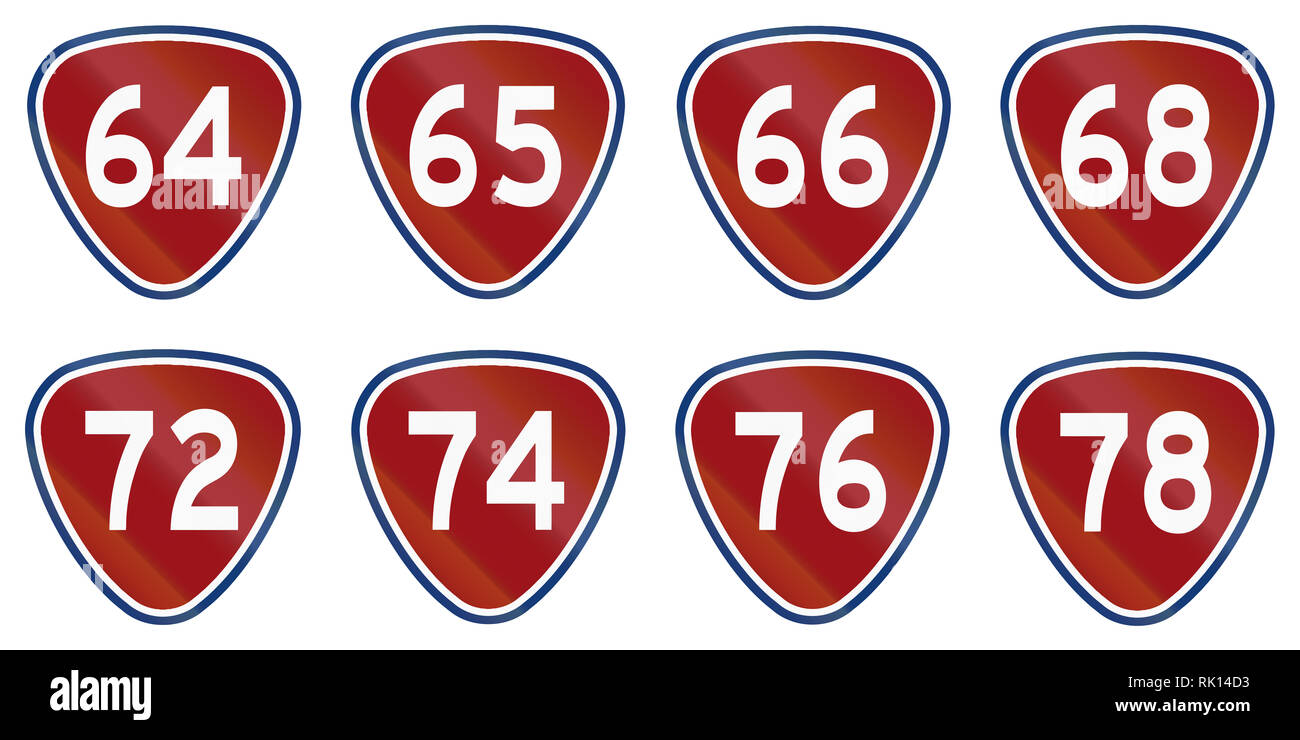 Collection of provincial highway signs in Taiwan Stock Photo Alamy