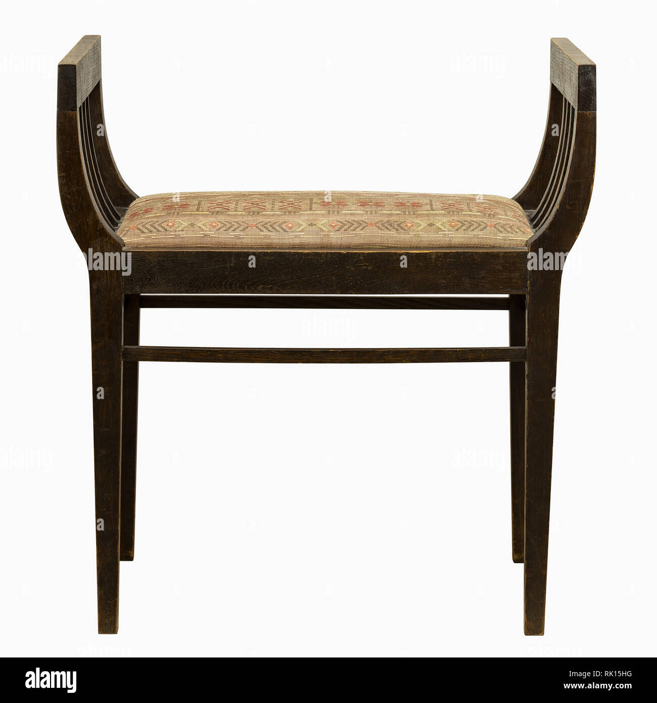 Vintage Oak antique Chair isolated on white background Stock Photo - Alamy