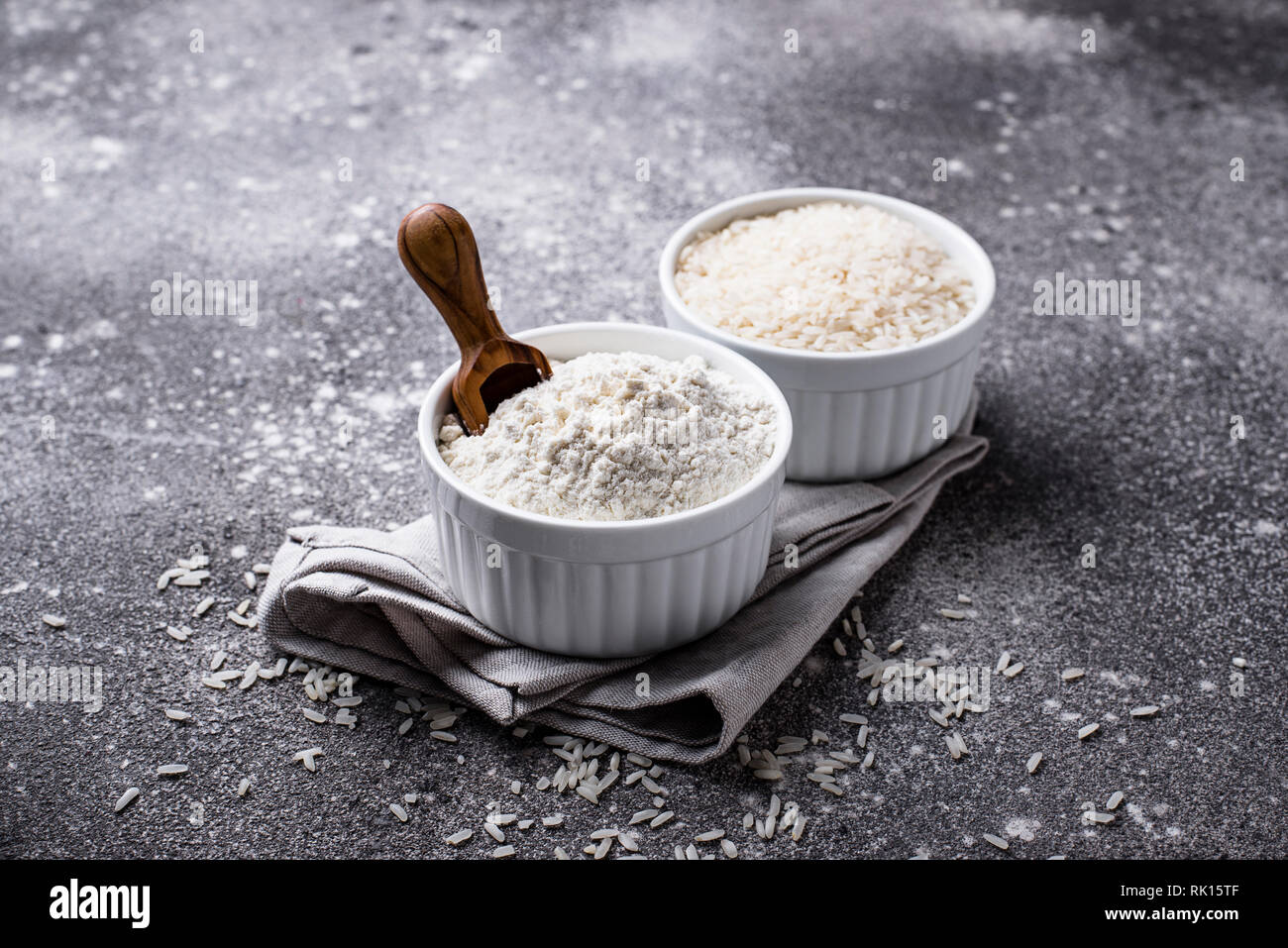 Healthy gluten free rice flour Stock Photo Alamy