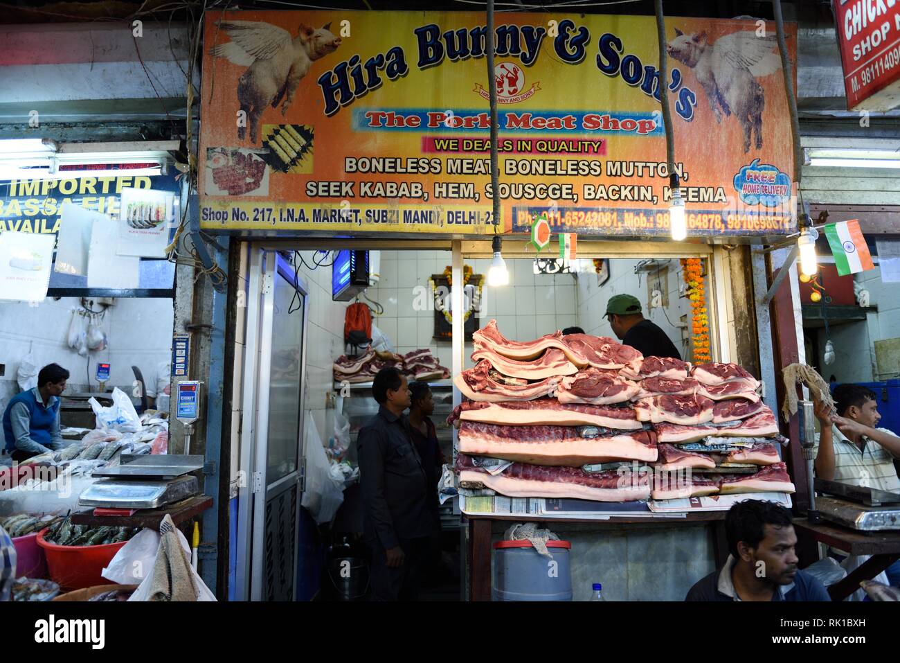 Meat Market Delhi India High Resolution Stock Photography and Images Alamy