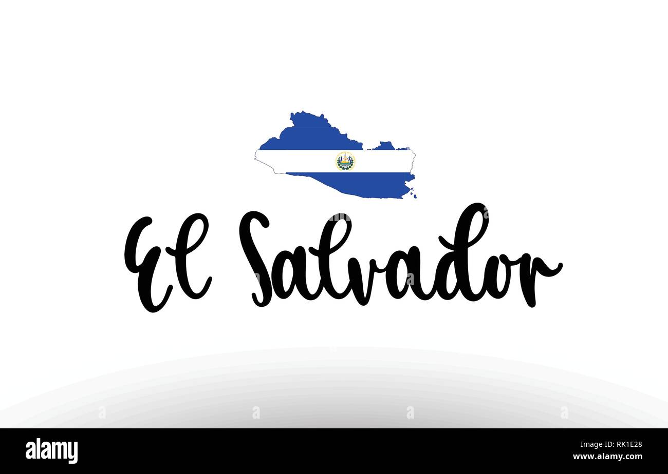 El Salvador country big text with flag inside map suitable for a logo icon  design Stock Vector Image & Art - Alamy