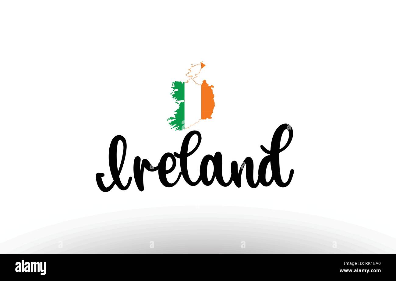 Ireland logo map hires stock photography and images Alamy