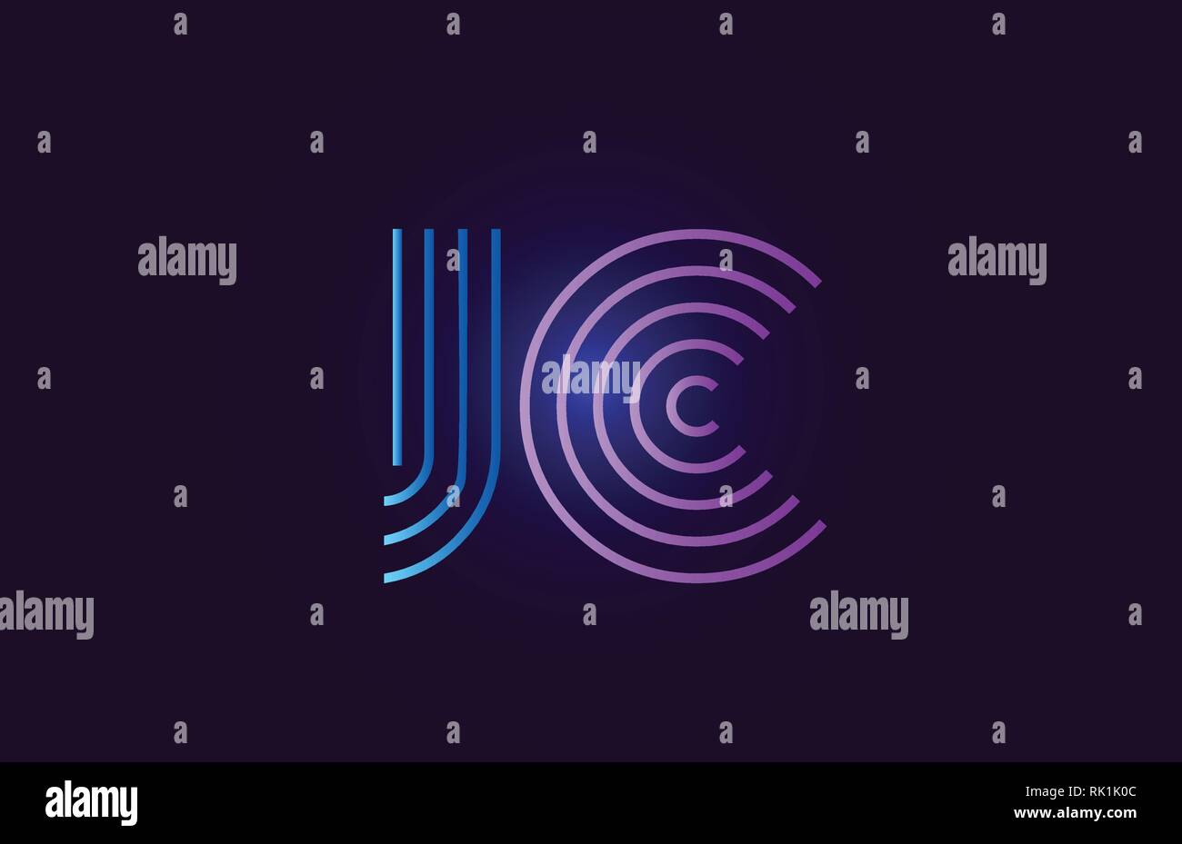 Jc J C Line Blue Pink Design Of Alphabet Letter Combination With Gradient Color Suitable As A Logo For A Company Or Business Stock Vector Image Art Alamy