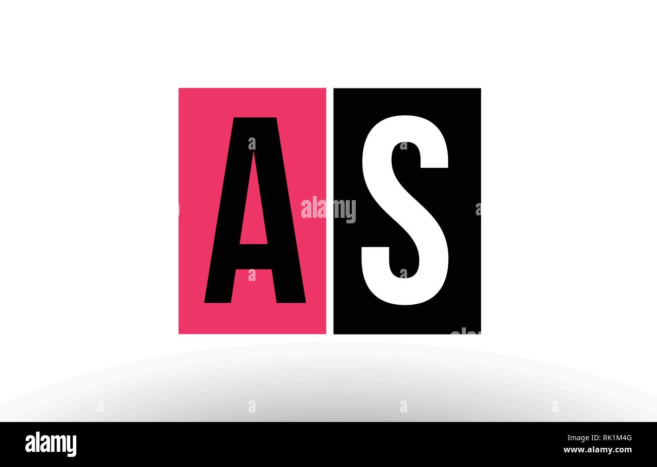 alphabet letter logo combination as a s design with black pink white