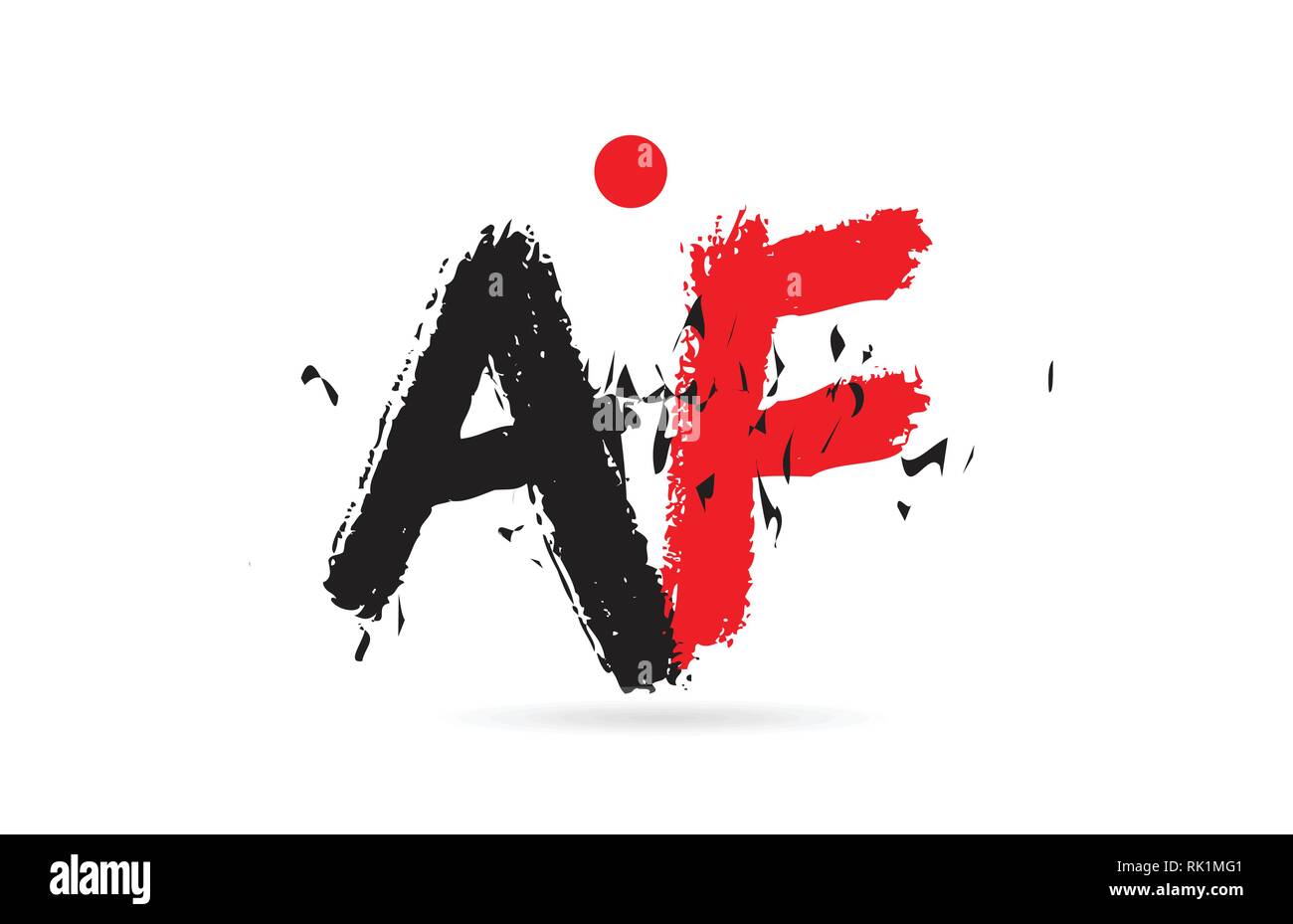 Design of alphabet letter combination AF A F with grunge texture and black  red color suitable as a logo for a company or business Stock Vector Image &  Art - Alamy