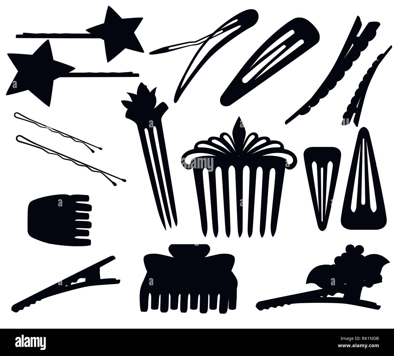 Hair pins Stock Vector Images Alamy