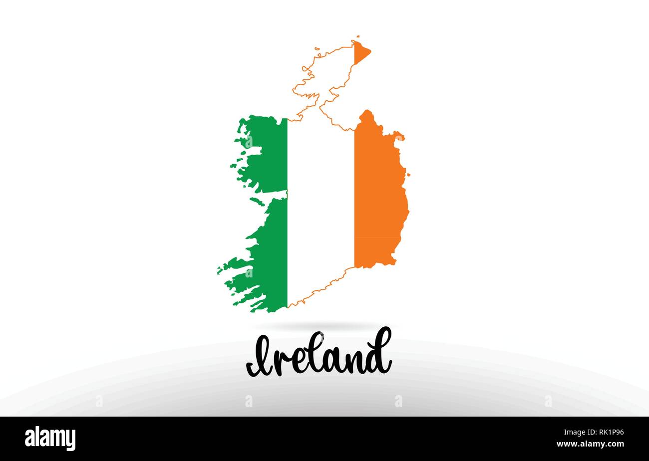 Ireland country flag inside country border map design suitable for a logo  icon design Stock Vector Image & Art - Alamy