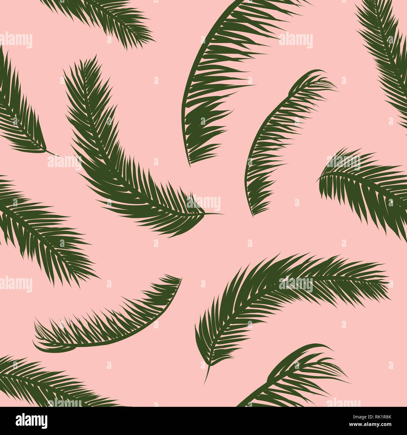 Summer tropical background with exotic palm leaves. Summer. Vector ...