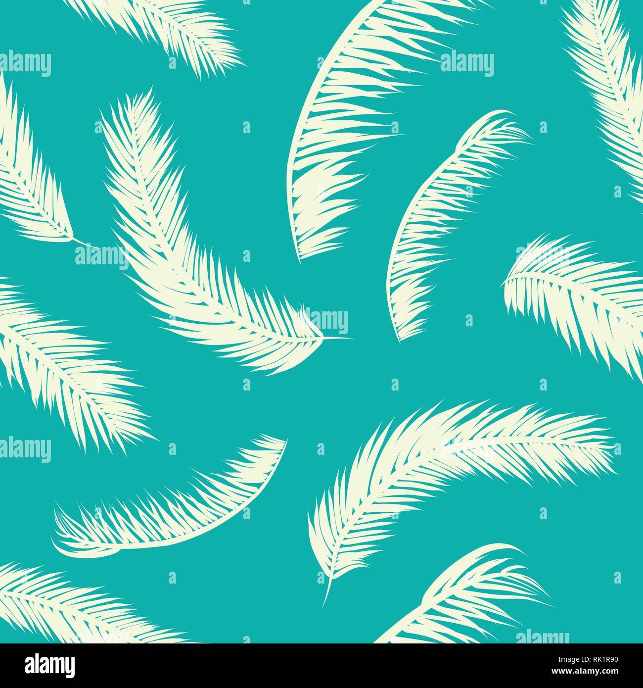 Summer tropical background with exotic palm leaves. Summer. Vector ...