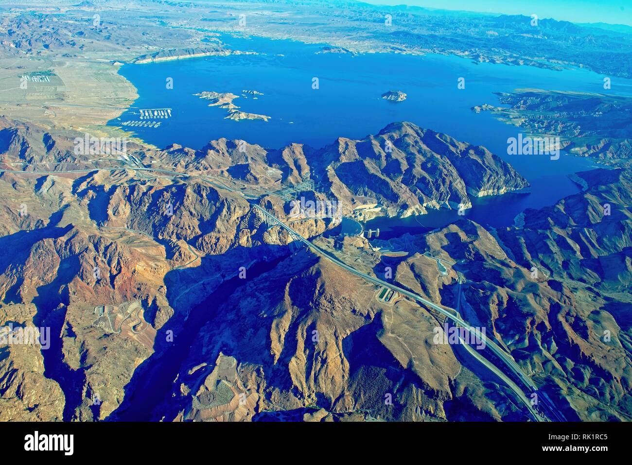 Aerial View of the Colorado River Stock Photo - Alamy
