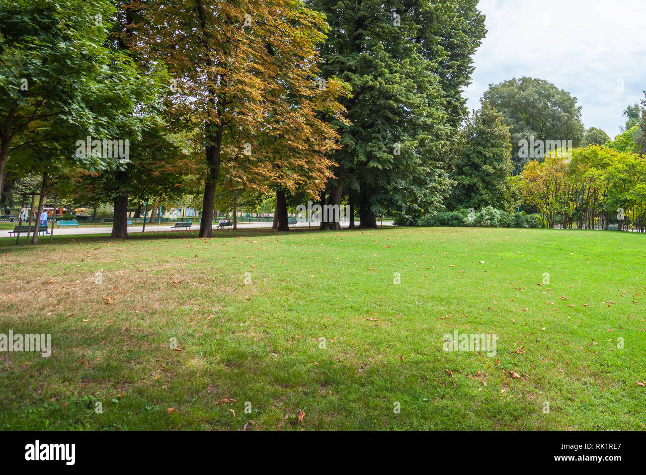 Famous Sempione park in Milan, Italy. Nature Stock Photo - Alamy