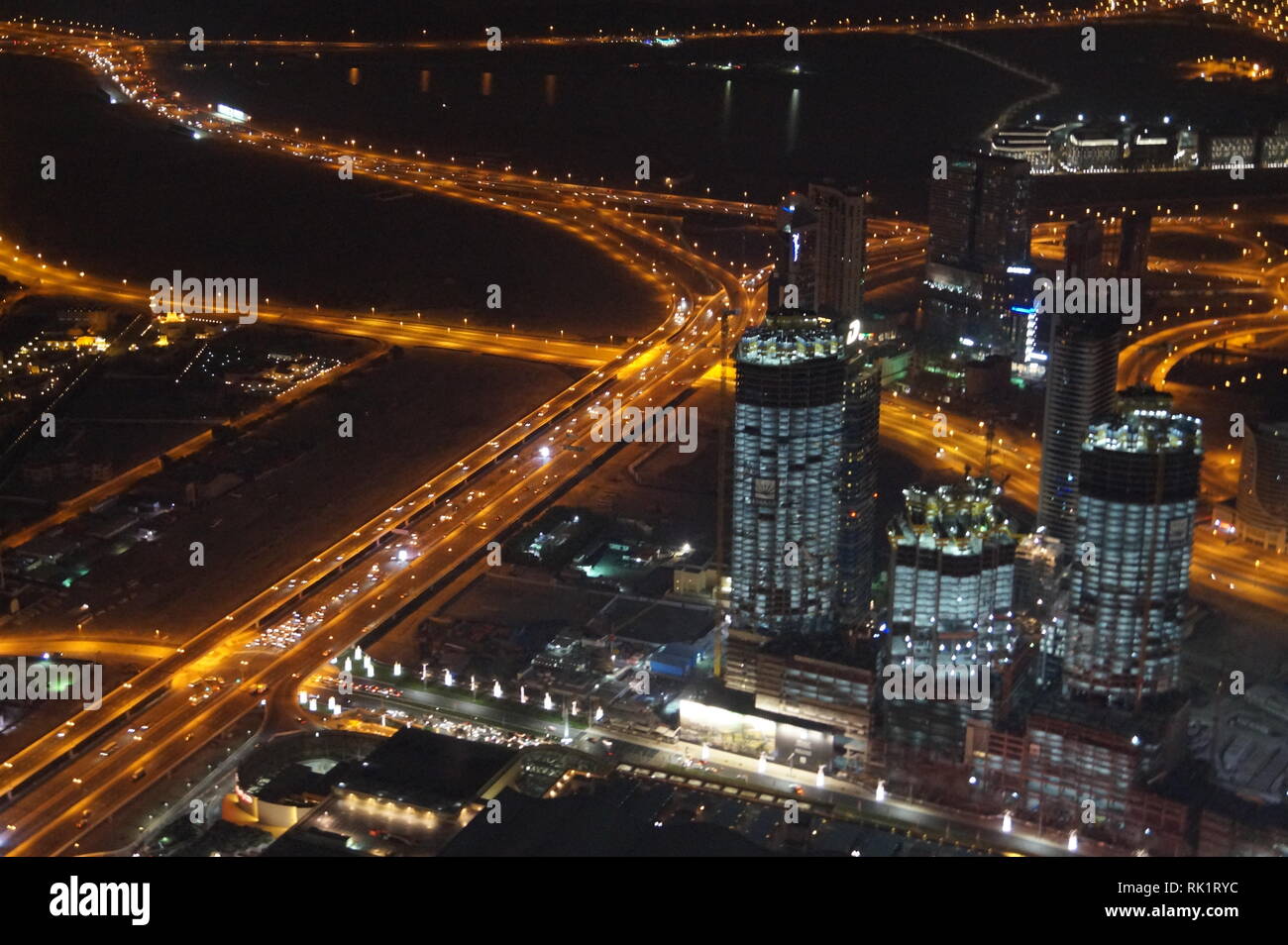 Burj Khalifa - Dubai - Amazing view - At the top - United Arab Emirates Stock Photo