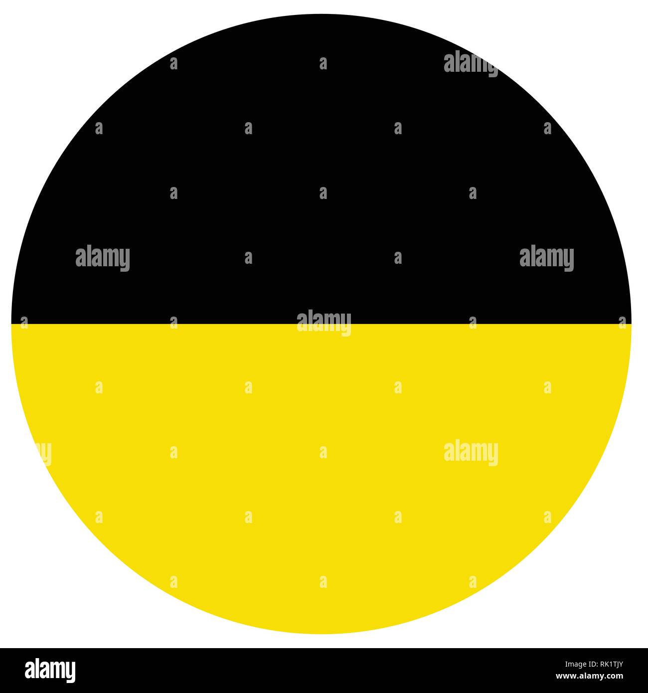 Round vector icon flag of Baden Wurttemberg isolated on white ...