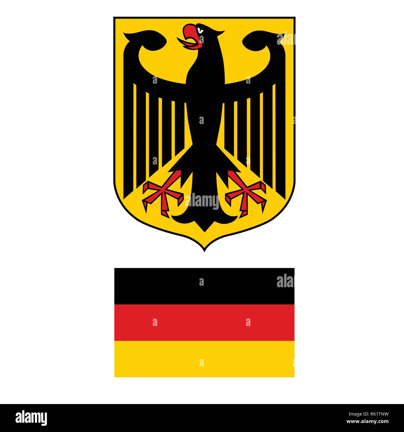 Coat of Arms SHIELD Germanys Flag Colors Black Red Yellow & Cross