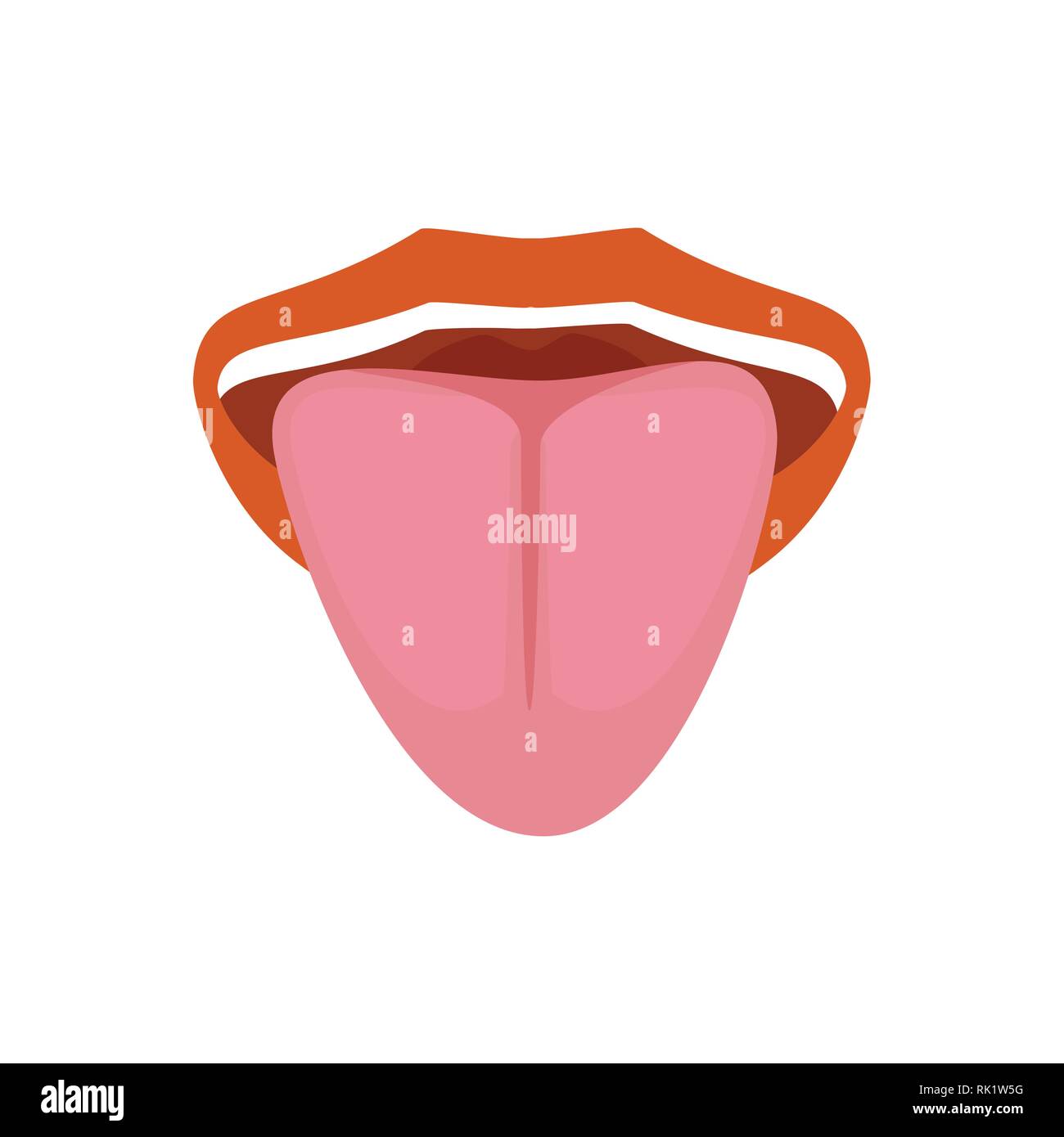 Vector human mouth opened to show teeth and tongue inside. Body part Stock  Vector Image & Art - Alamy