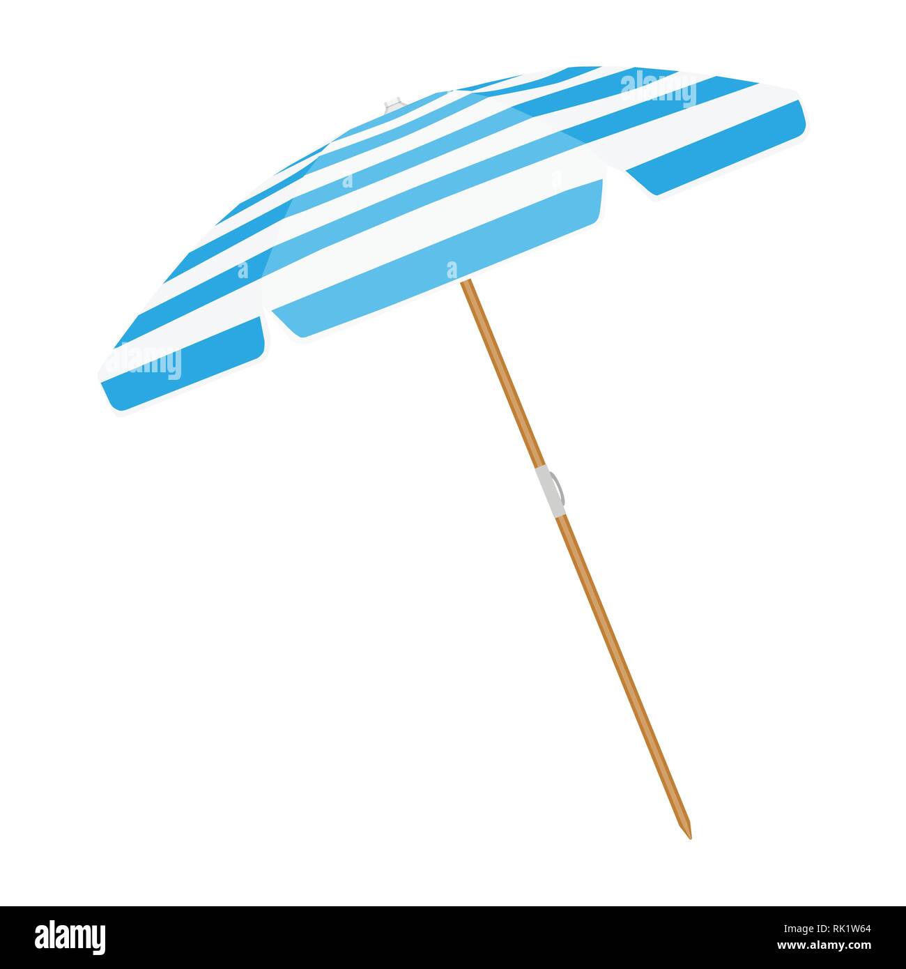 Beach umbrella isolated on white background. Vacation and travel Stock ...