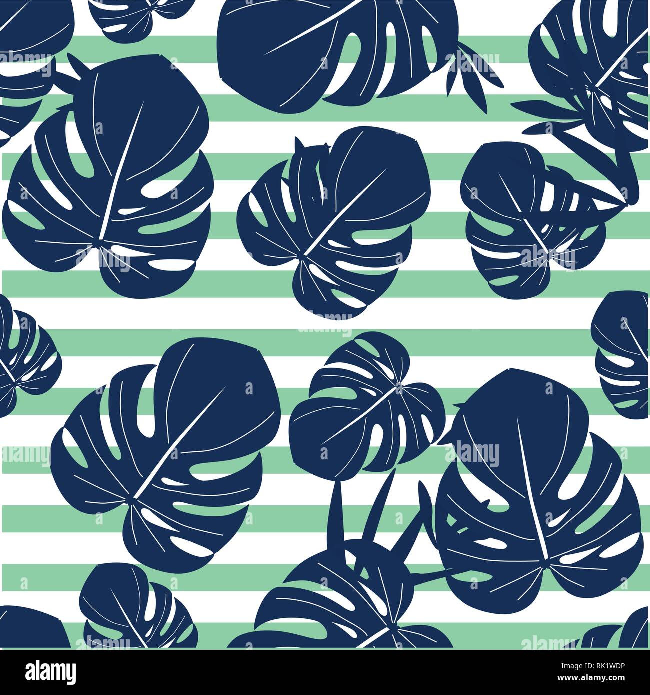 Summer Navy blue tropical forest leaves bright mood on sky blue Summer Navy blue tropical forest leaves bright mood on sky blue