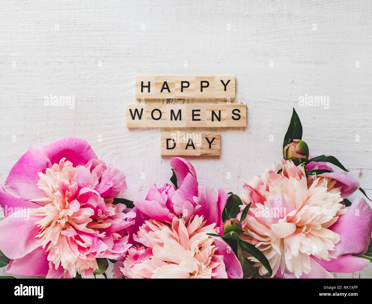 happy international women's day flowers