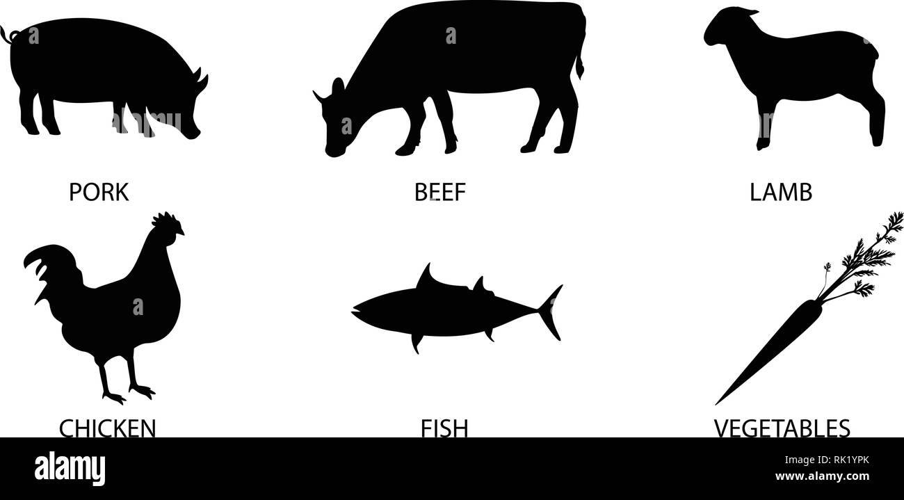 Meal Choice Icons set of six meal choice option icons. The set