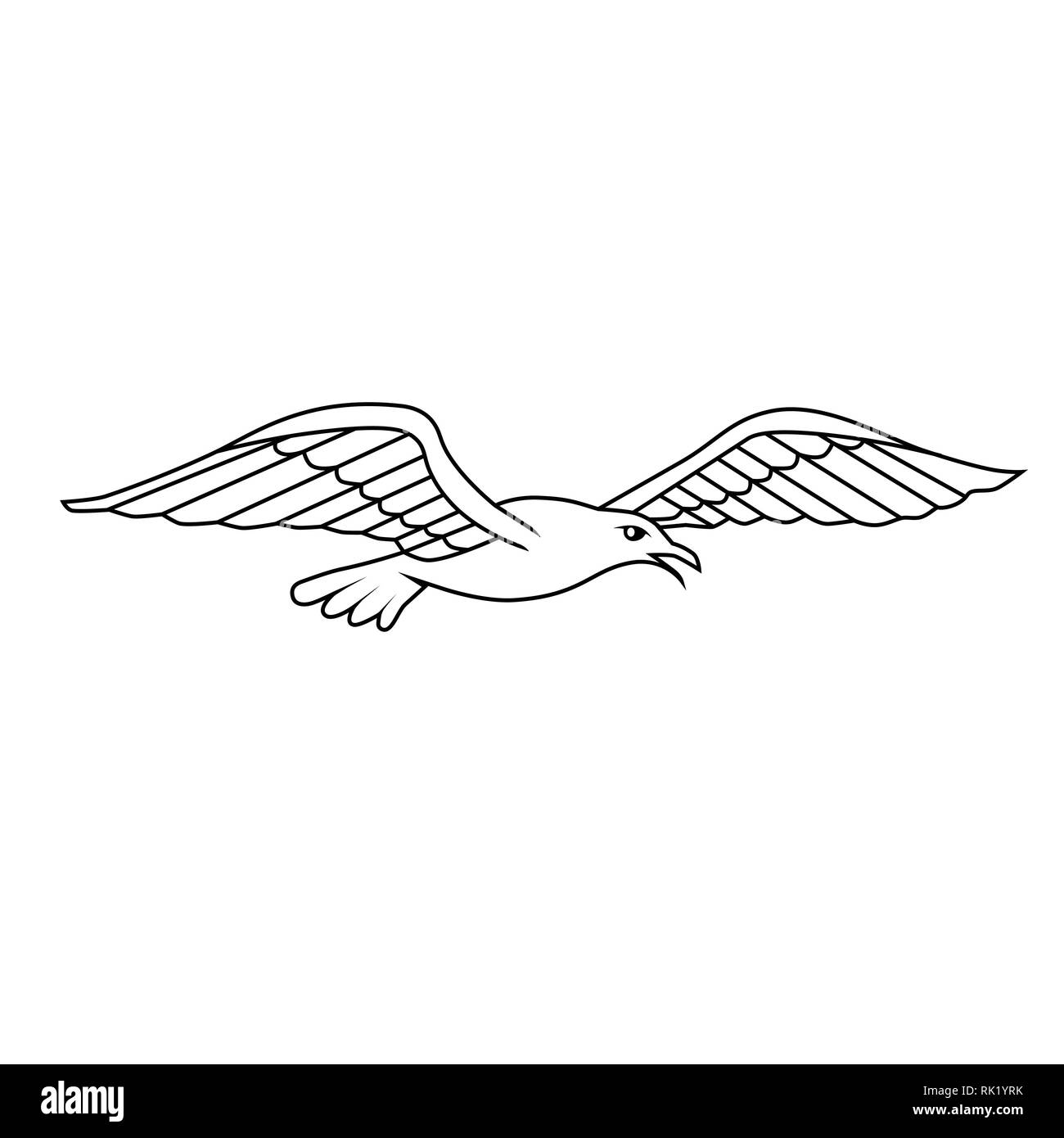 Heraldic design element - Albatros. Vector illustration Stock Vector