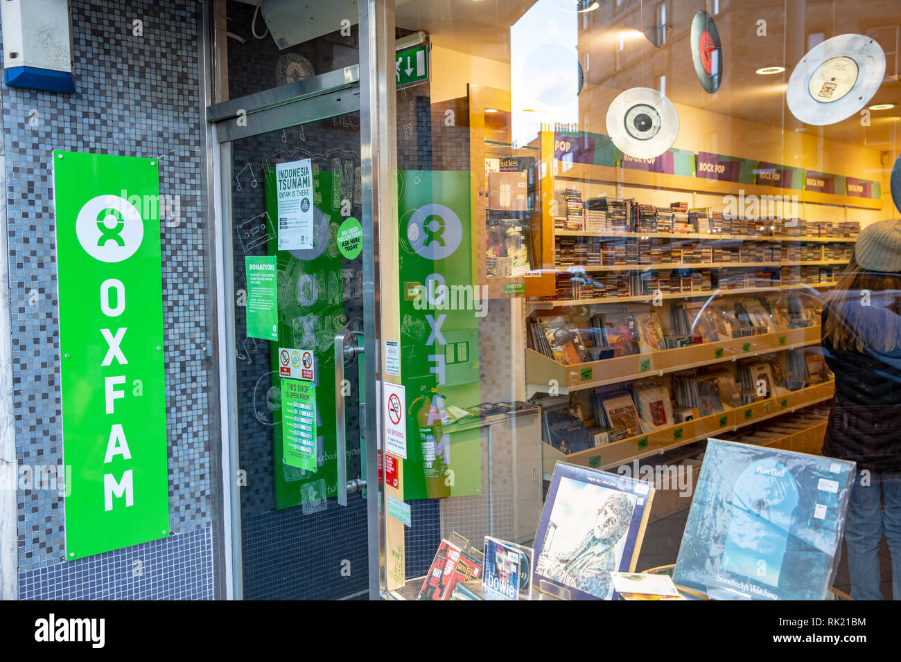 Oxfam store selling music hi-res stock photography and images - Alamy
