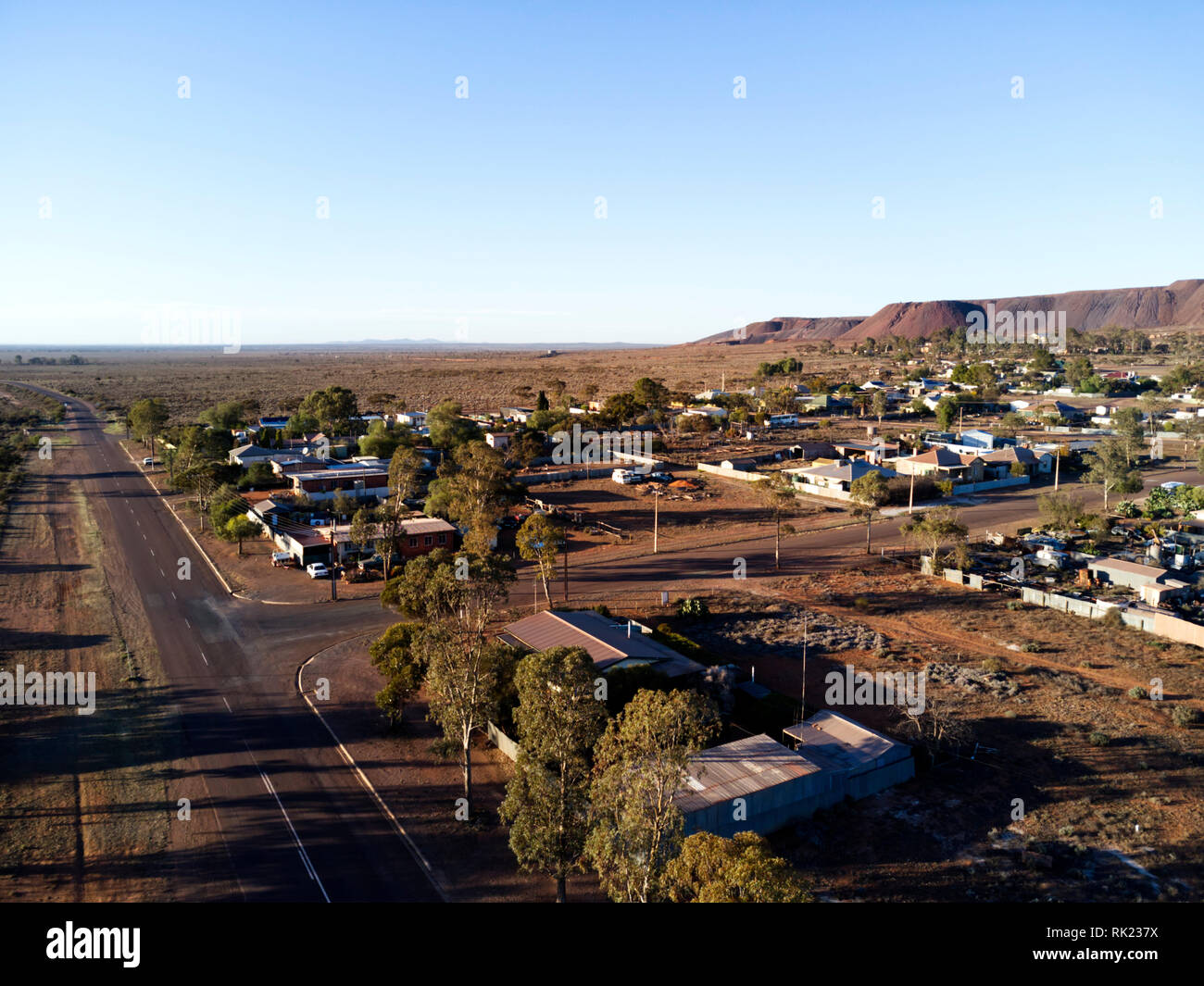 Aerial of Iron Knob township South Australia Stock Photo Alamy