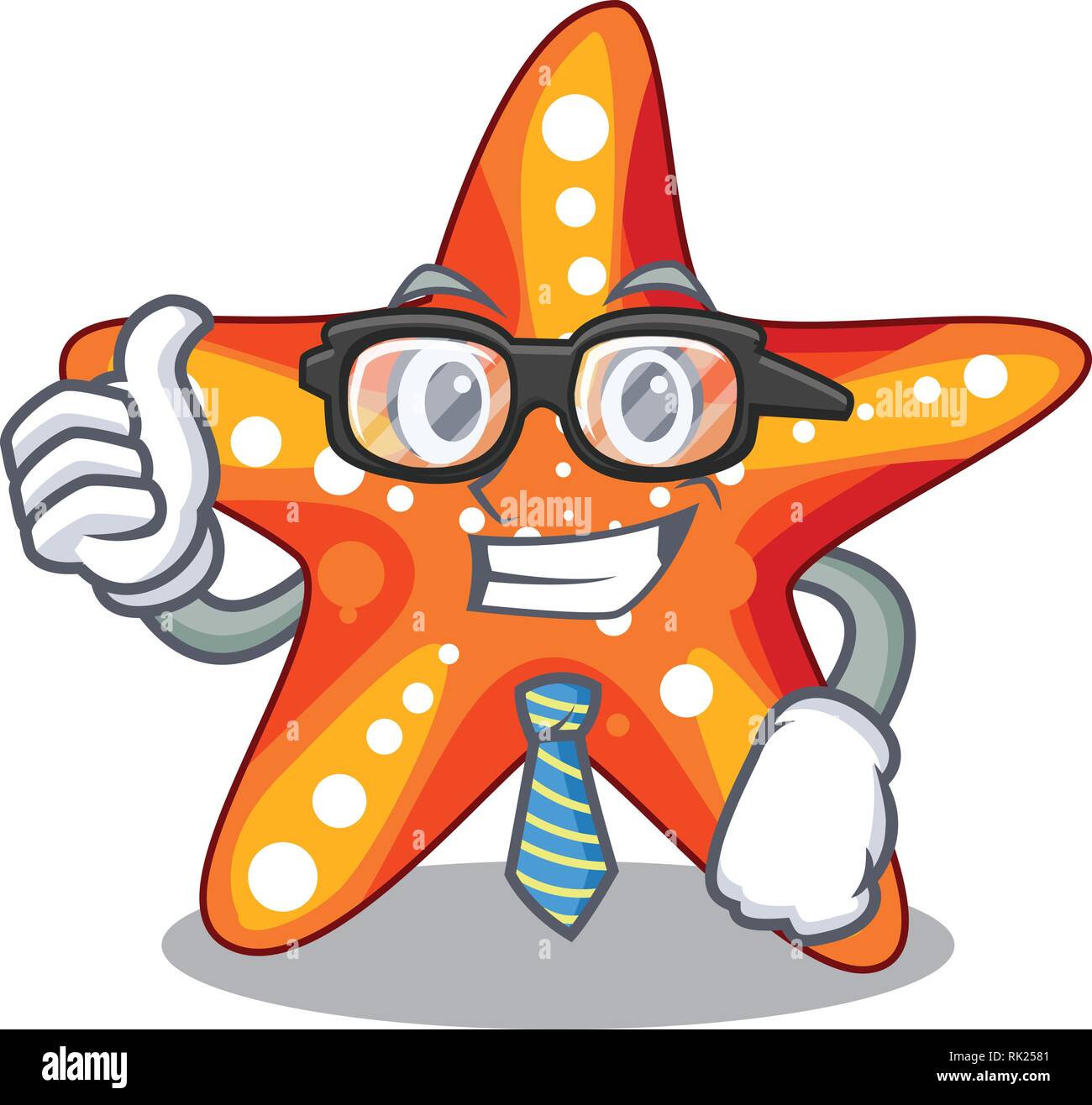 Businessman starfish in the cartoon shape funny Stock Vector Image ...