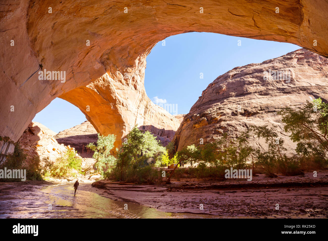 Jacob Hamblin Arch in Coyote Gulch, Grand Staircase-Escalante National Monument, Utah, United States Stock Photo