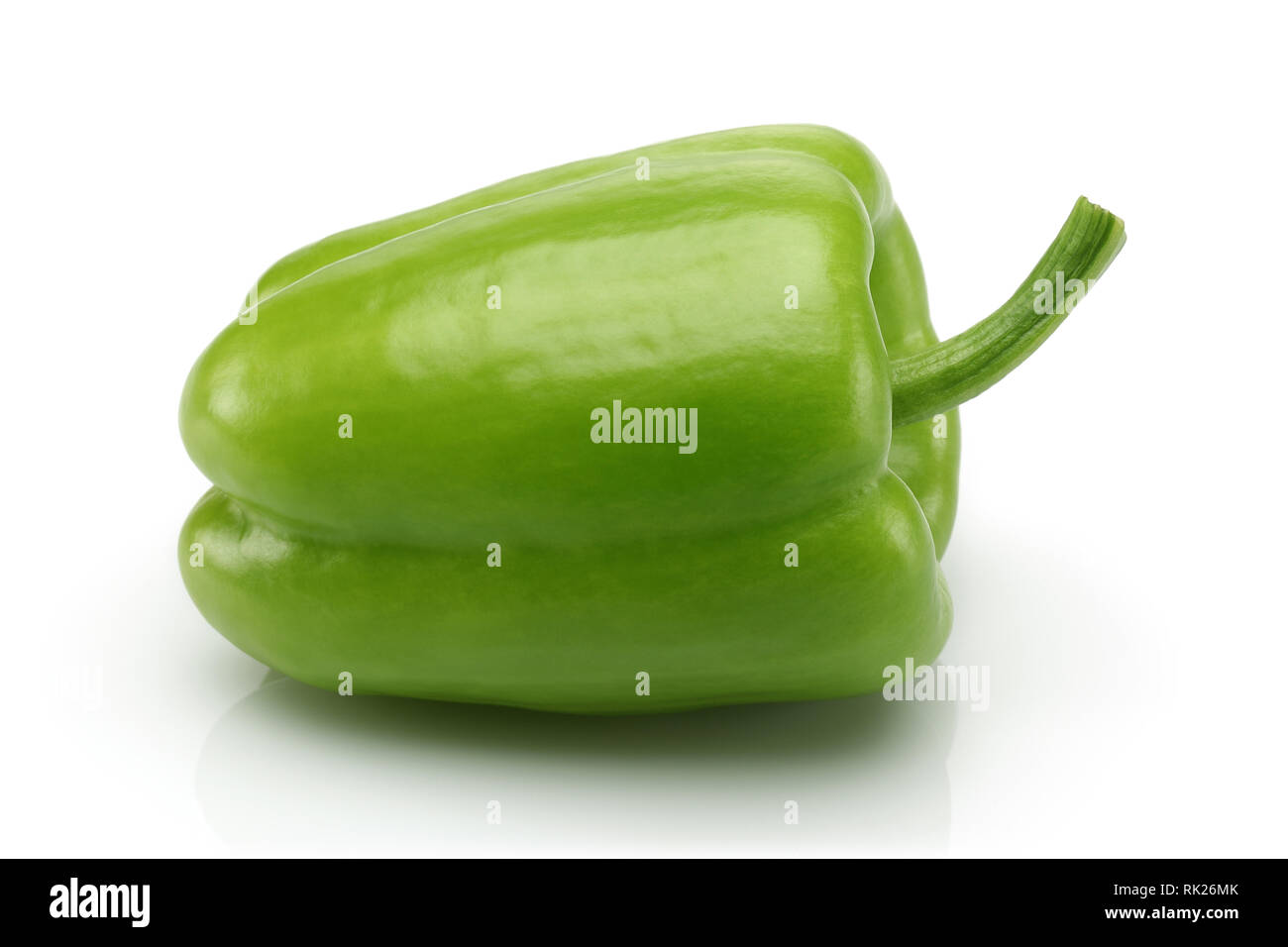 Green bell pepper isolated on white background Stock Photo Alamy