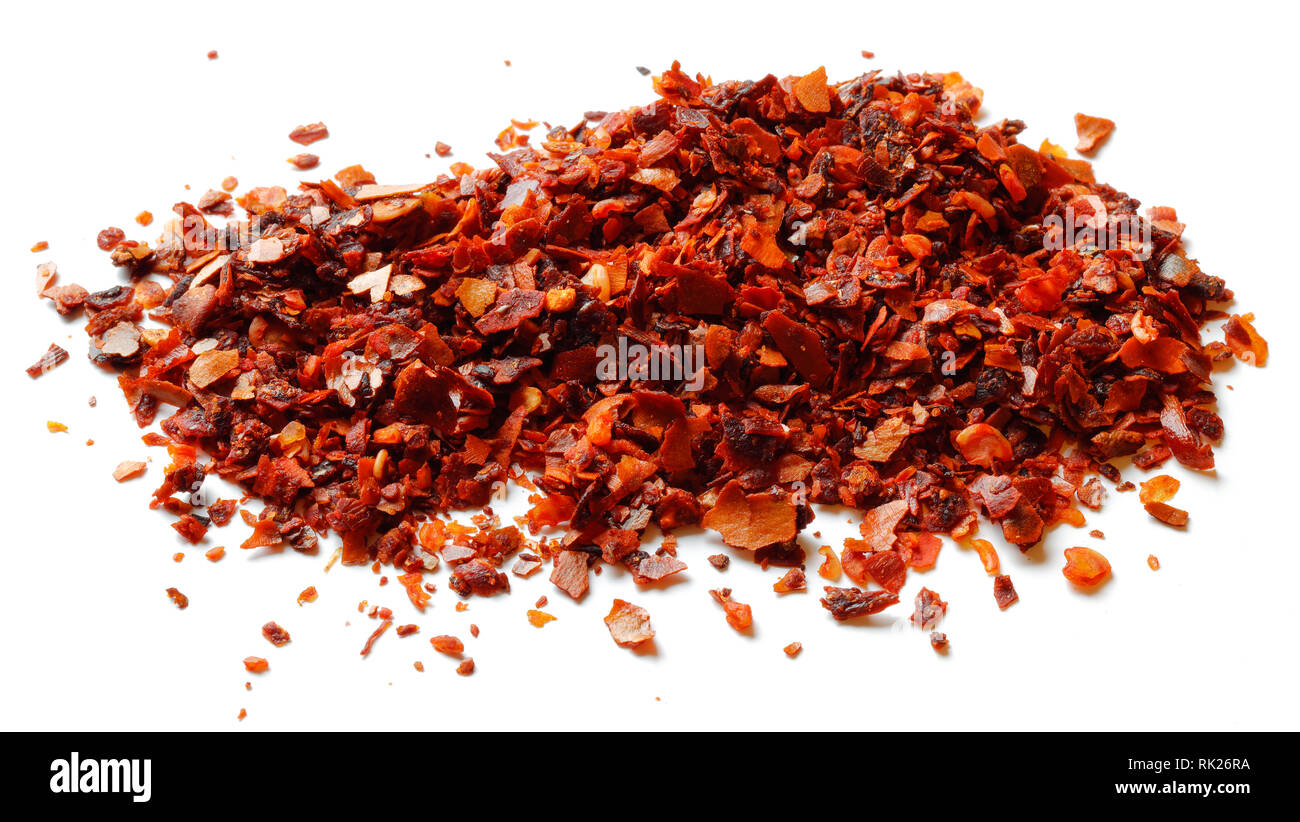 Dried ground red pepper and seeds Stock Photo Alamy