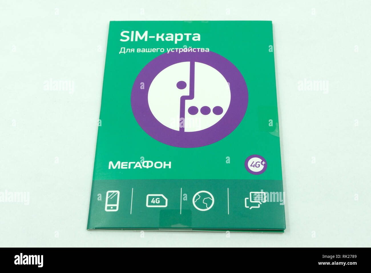 Berezniki, Russia, on November 17. 2018: 4G SIM-card of mobile operator  MegaFon cellular, one of the mobile operators of the big three in Russia  Stock Photo - Alamy
