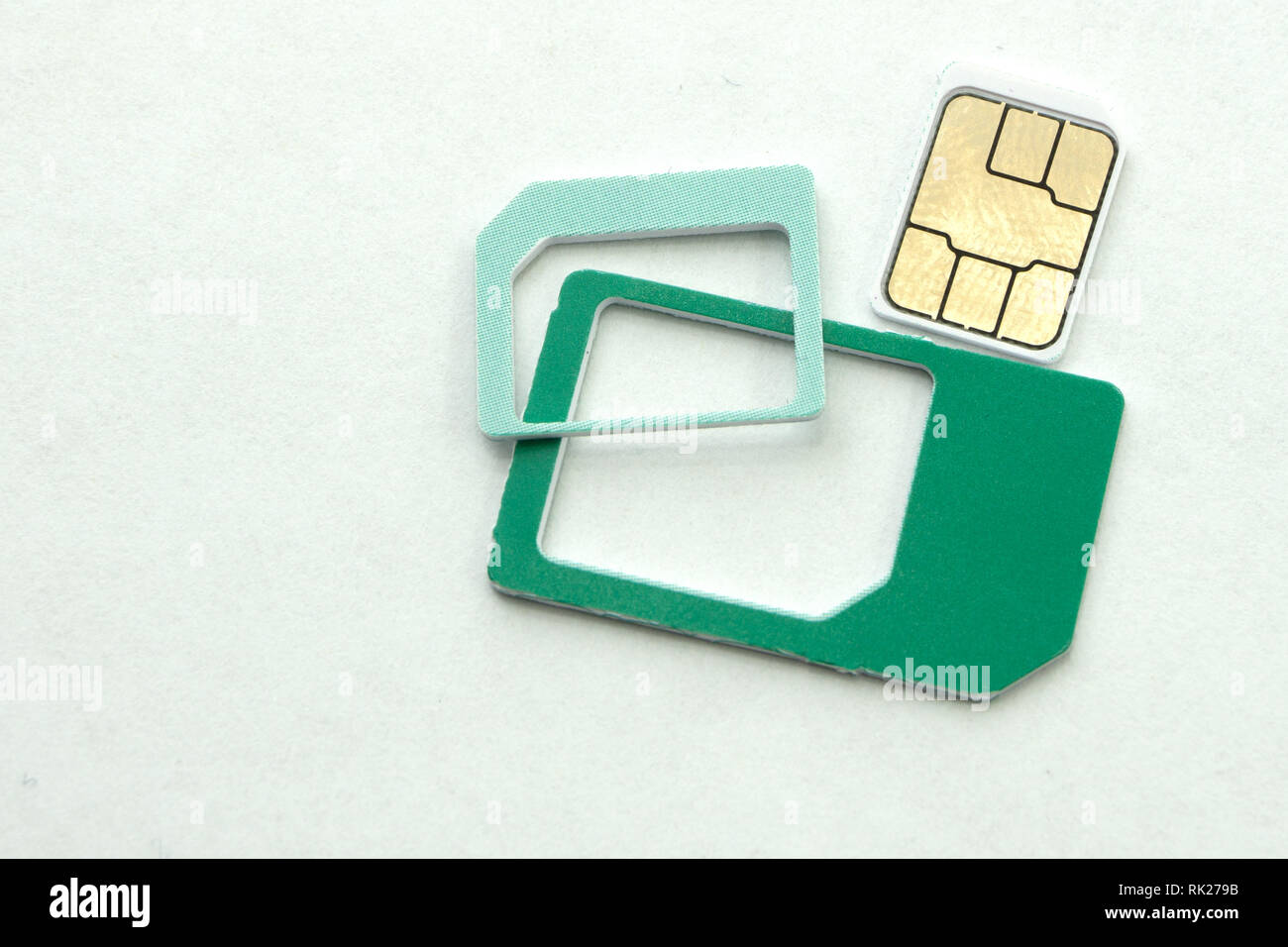 Blank micro sim card carrier modern talking Stock Photo Alamy
