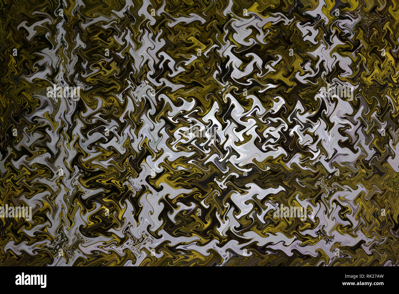 Black marbled granite with copper gold flecks . Stock Photo