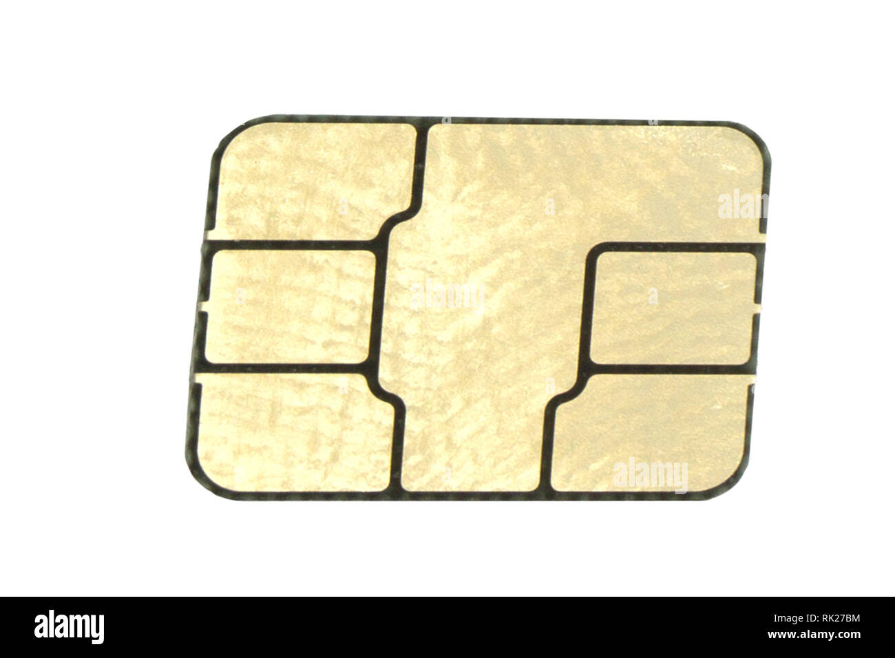 used mobile phone sim card macro isolated on white Stock Photo Alamy