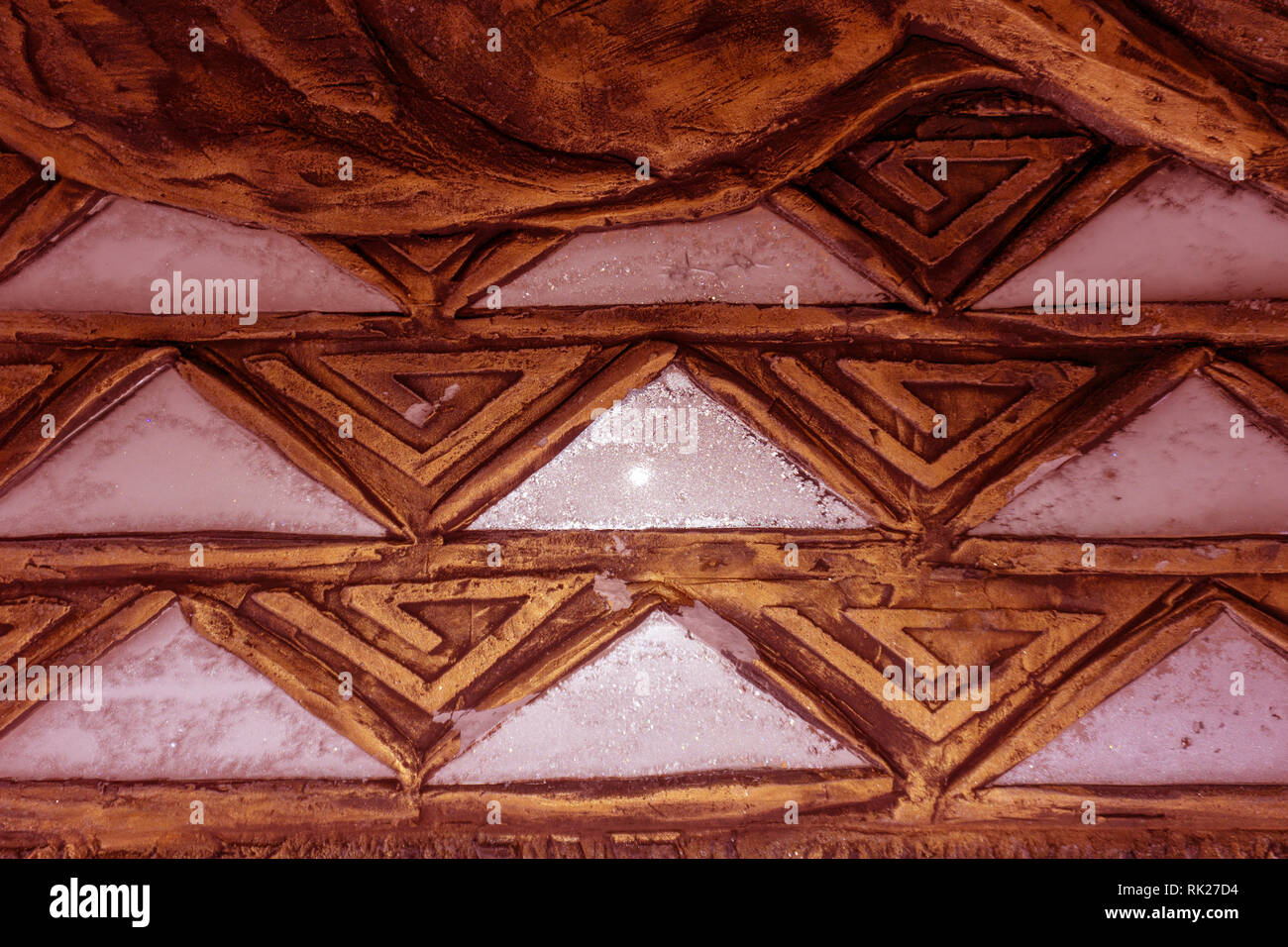 Vintage ornament.Decorative pattern.Tile mosaic.Wooden texture