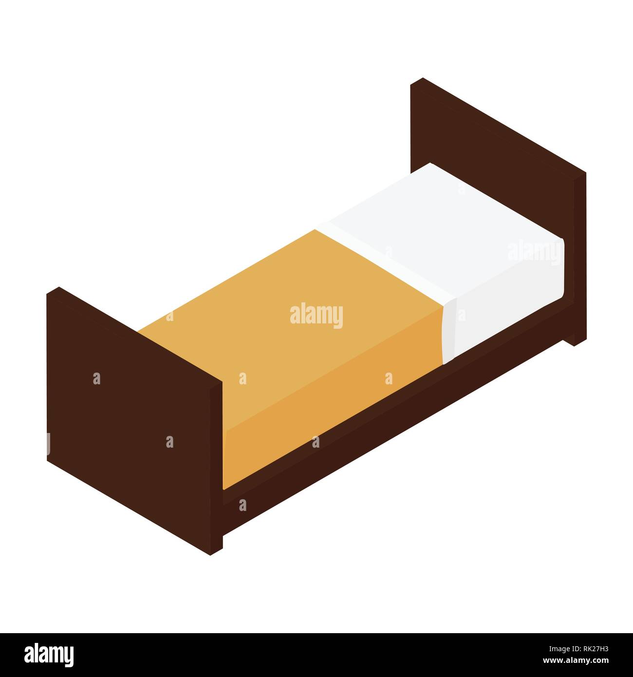 Isometric hospital bed isolated on white background Stock Vector Image ...