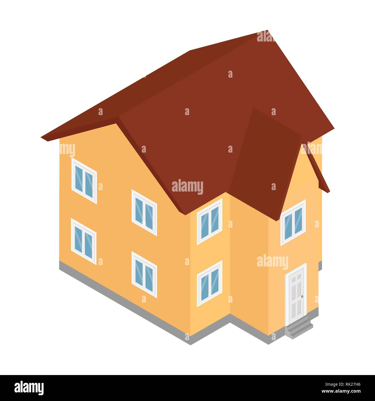 Vector design element isometric 3d house building city Stock Vector ...