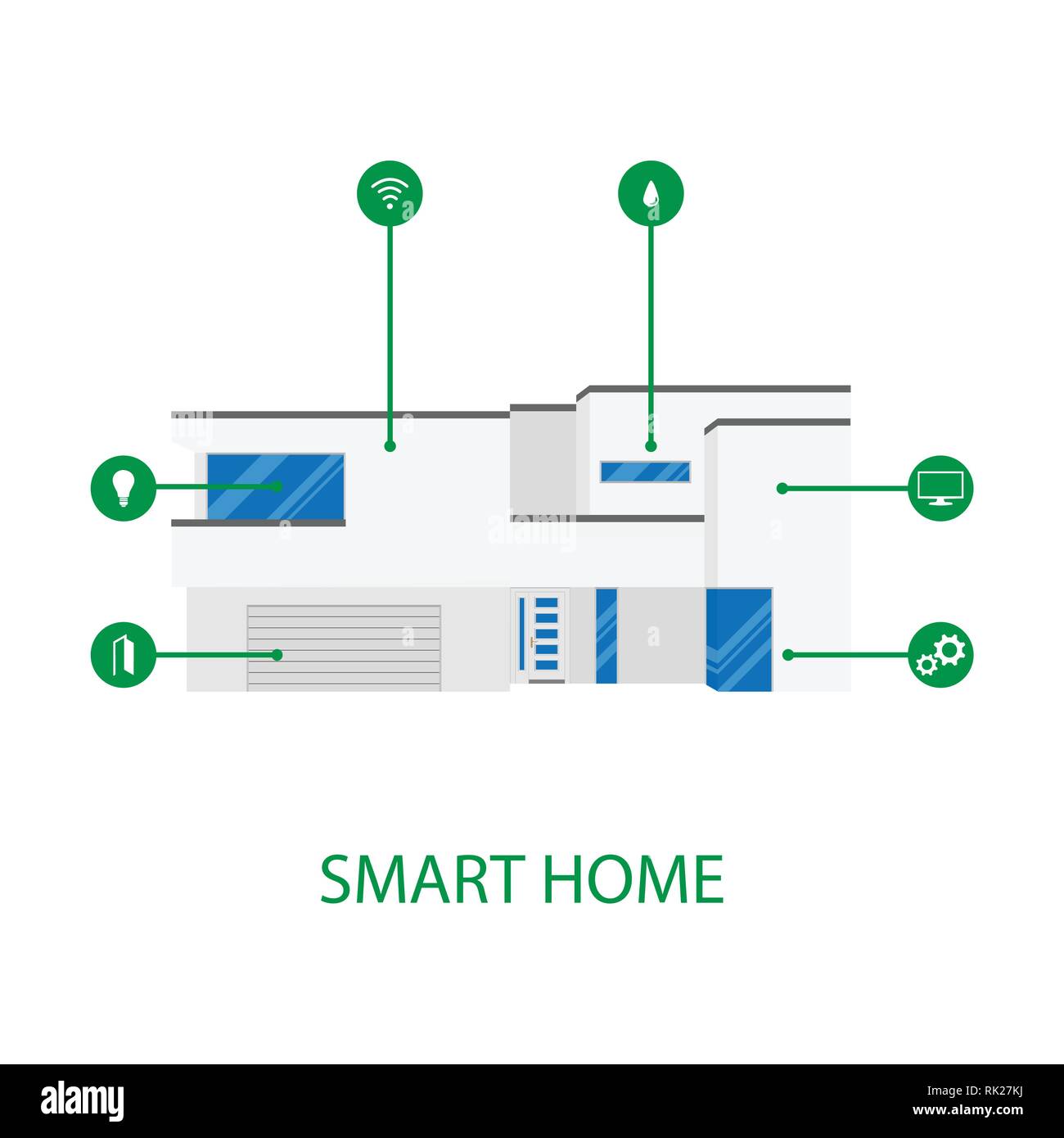 Mobile phone Smart Home House app application concept. Home automation ...